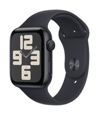 Apple Watch SE pametna ura, 44 mm, GPS, športni pašček M/L, Midnight