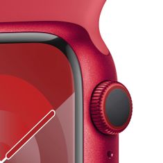 Apple Watch Series 9 pametna ura, GPS, 41 mm, rdeče aluminijasto ohišje, športni pašček M/L, rdeč (MRXH3QH/A)