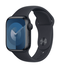 Apple Watch Series 9 pametna ura, 41 mm, GPS, športni pašček S/M, Midnight