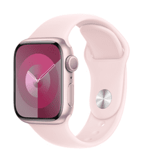 Apple Watch Series 9 pametna ura, 41 mm, GPS, športni pašček S/M, roza