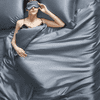 Svilena posteljnina, svetlo siva, rjuha + 2x prevleka za vzgavlnik , 150x200 | SILKYFIT