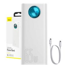 BASEUS Powerbank Baseus Amblight 30000mAh, 4xUSB, USB-C, 65W (bela)