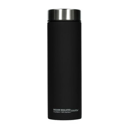 Asobu Asobu - Le Baton Black / Silver - Termalna steklenička 500 ml