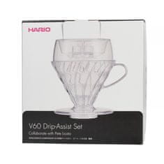 Hario Hario - Komplet za pomoč pri kapljanju V60 - V60-02 komplet za kapljanje + pokrovček + filtri