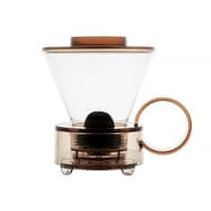 Clever Clever Dripper - Stekleni aparat za kuhanje kave 500 ml prozorno rjave barve