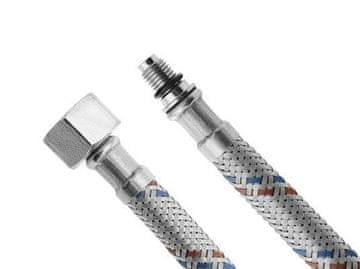 AQUALINE Fleksibilna Nerez Cev za Vodo M8x3/8", 40 cm, Kromirana Površina