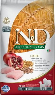 N&D N&amp;D ANCESTRAL GRAIN Dog LG Piščanec, pira, oves in granatno jabolko Adult Medium &amp; Maxi 2,5 kg