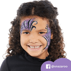 Snazaroo Komplet 8 barv za obraz in telo s šablonami za noč čarovnic