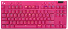 Logitech G Pro X Lightspeed tipkovnica, TKL, Brown Tactile, roza (920-012159)