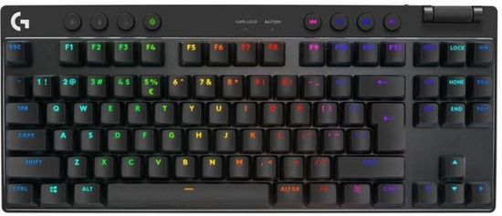 Logitech G Pro X TKL gaming tipkovnica, črna