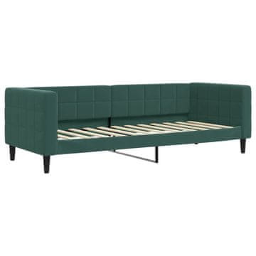 Vidaxl Raztegljiva postelja temno zelena 80x200 cm žamet
