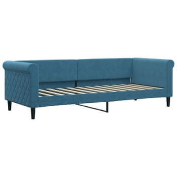 Vidaxl Raztegljiva postelja modra 80x200 cm žamet