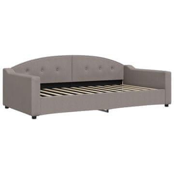 Vidaxl Raztegljiva postelja taupe 100x200 cm blago