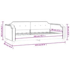 Vidaxl Raztegljiv kavč taupe 80x200 cm blago