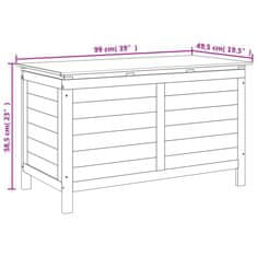 Vidaxl Vrtna škatla za shranjevanje 99x49,5x58,5 cm trden les jelke