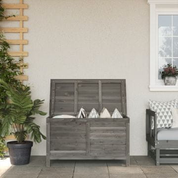Vidaxl vidaXL Vrtna shranjevalna škatla antracitna 99x49,5x58,5 cm jelkov les