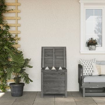 Vidaxl vidaXL Vrtna shranjevalna škatla antracit 50x49x56,5 cm jelka