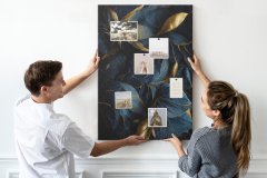 tulup.si Plošča iz plute Temno cvetno 70x100 cm Lesene zatiči