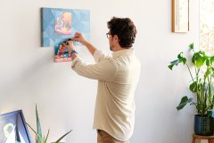 tulup.si Plošča iz plute Trikotni abstrakcija 60x40 cm Barvne zatiči