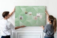 tulup.si Plošča iz plute Trikotni abstrakcija 120x80 cm Kovinski zatiči