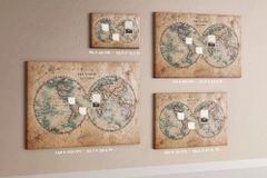 tulup.si Slika na pluti Zemljevid svetovnega globusa 60x40 cm Lesene zatiči