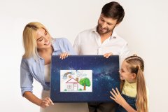 tulup.si Plošča iz plute Temno nebo zvezde 60x40 cm Barvne zatiči