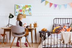 tulup.si Plošča iz plute Tradicionalne živali 60x40 cm Barvne zatiči