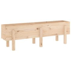 Vidaxl Vrtna visoka greda 121x30x38 cm trdna borovina