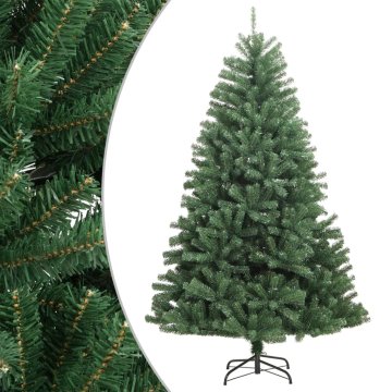 Vidaxl Umetna novoletna jelka s stojalom zelena 240 cm