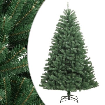Vidaxl Umetna novoletna jelka s stojalom zelena 120 cm