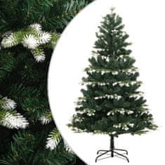 Vidaxl Umetna novoletna jelka s snegom 240 cm