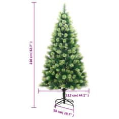 Vidaxl Umetna novoletna jelka s stojalom 210 cm