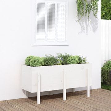 Vidaxl vidaXL Vrtno korito na nogah belo 121x50x57 cm borovina