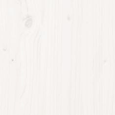 Vidaxl Zunanja barska miza s streho bela 112,5x57x195,5 cm trden les