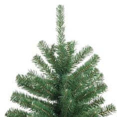 Vidaxl Umetna novoletna jelka s stojalom zelena 120 cm