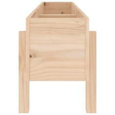 Vidaxl Vrtna visoka greda 121x30x38 cm trdna borovina