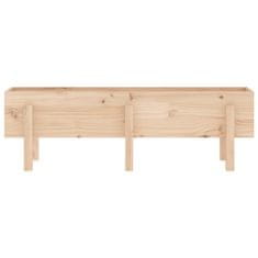 Vidaxl Vrtna visoka greda 121x30x38 cm trdna borovina