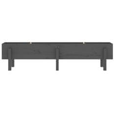 Vidaxl Vrtna visoka greda siva 160x30x38 cm trdna borovina