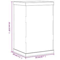 shumee Razstavna škatla prozorna 22x18x35 cm akril