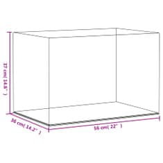 Vidaxl Razstavna škatla prozorna 56x36x37 cm akril