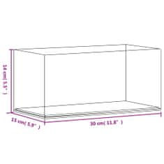 Vidaxl Razstavna škatla prozorna 30x15x14 cm akril