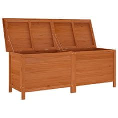 Vidaxl Vrtna škatla za shranjevanje rjava 150x50x56,5 cm trdna jelka