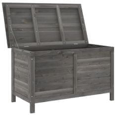 Vidaxl Vrtna škatla za shranjevanje antracitna 99x49,5x58,5 cm jelka