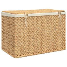Vidaxl Košara za perilo s 3 predelki 75x42,5x52 cm vodna hijacinta