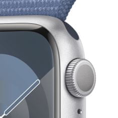 Apple Watch Series 9 pametna ura, 41 mm, GPS, srebrna, Loop pašček Storm modra