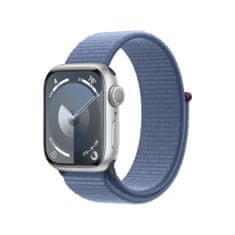 Apple Watch Series 9 pametna ura, 41 mm, GPS, srebrna, Loop pašček Storm modra