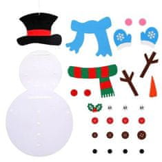 Mormark Snežak iz klobučevine s snemljivimi okraski | FELTSNOWMAN