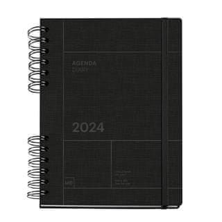 Miquelrius Rokovnik Trends Plus črn teden/stran