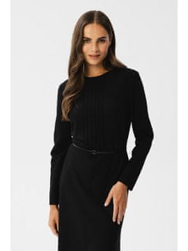 Stylove Ženska midi obleka Kerigor S347 črna