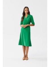 Stylove Ženska midi obleka Bohodawc S348 svetlo zelena XL